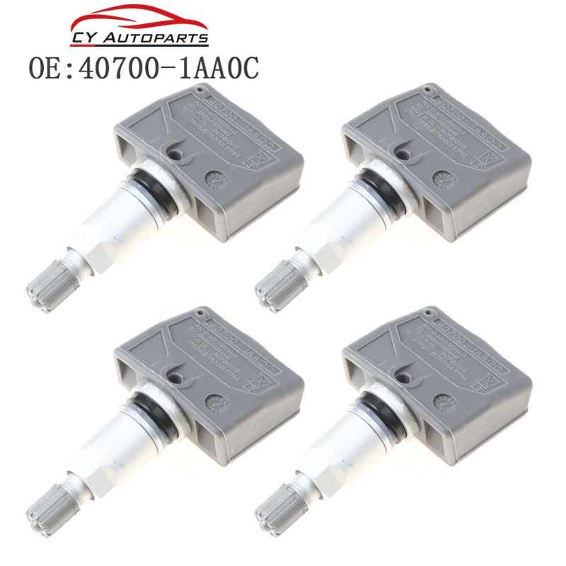 4PCS New Tire Pressure Sensor For Nissan Infiniti 40700-1AA0C 407001AA0C TPMS Sensor